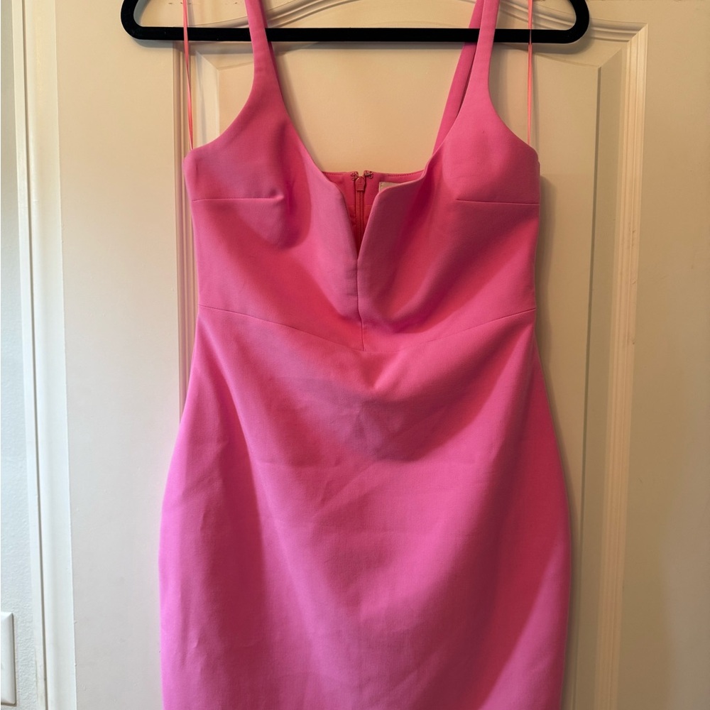 Likely Hot Pink Spaghetti Strap Dress